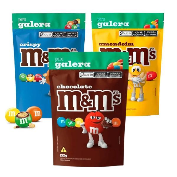 Chocolate Confeito MM 132g (sabores) M&Ms Confeito de Chocolate ao Leite Amendoim Crispy M&M's