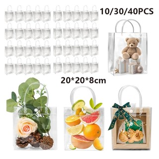 Kit 40/30/10 20*20*8cm Unidades Reutilize Sacos De Presente Plástico Pvc