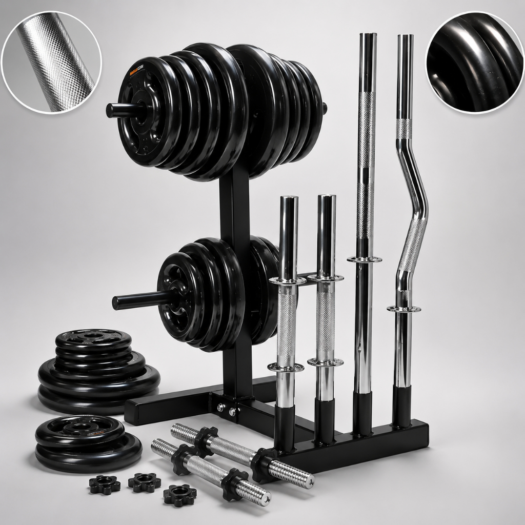 Suporte Expositor 300kg Para Anilhas Barras E Halteres Organizador De Peso Academia