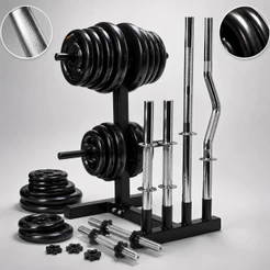 Suporte Expositor 300kg Para Anilhas Barras E Halteres Organizador De Peso Academia