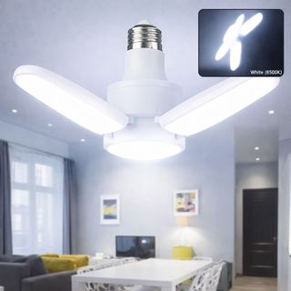 Lâmpada LED Dobrável E27 28W Bivolt Branco Frio ou Quente Hastes Ajustáveis (Ajuste de Ângulo)