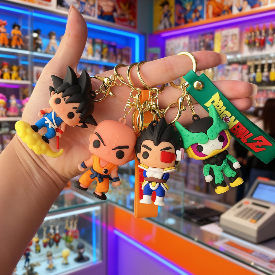 Chaveiro Escolar Dragon Ball Para Mochilas Estojos e Lembrancinhas Crianças Colecionável