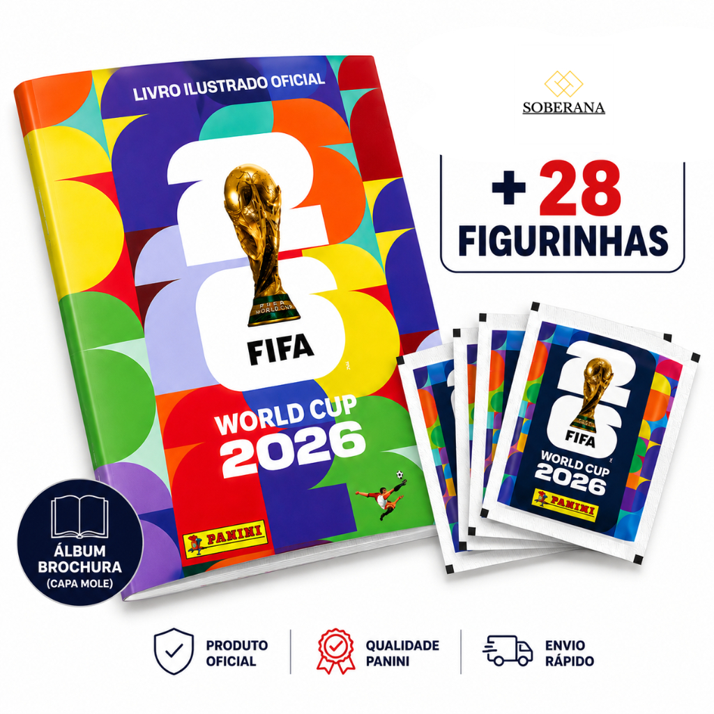 Album Oficial Copa Do Mundo Figurinhas 2026 Completo de Clubes do Brasil Brochura Álbum