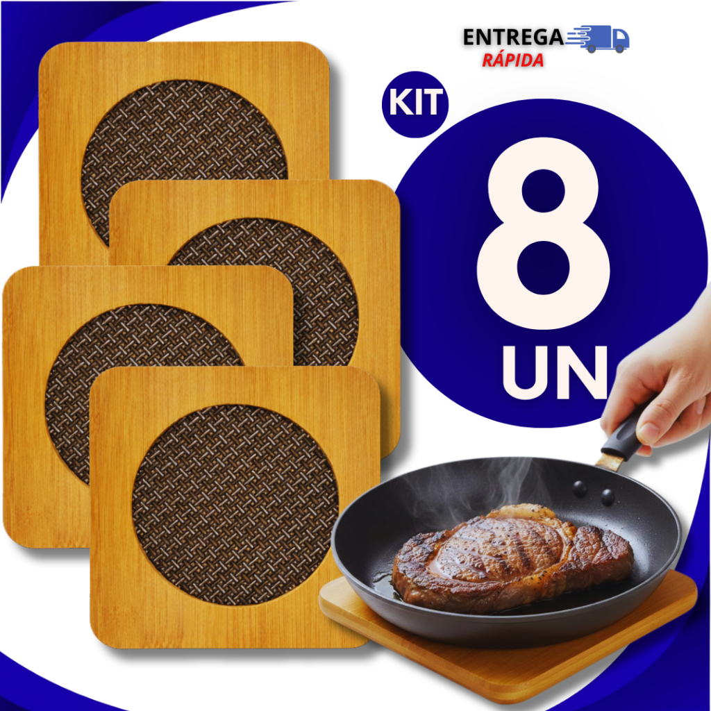 Descanso de Panela 14,5 cm Sortidos Design Rústico Ideal Para Mesa Posta Cozinha Restaurante Premium Utilidades