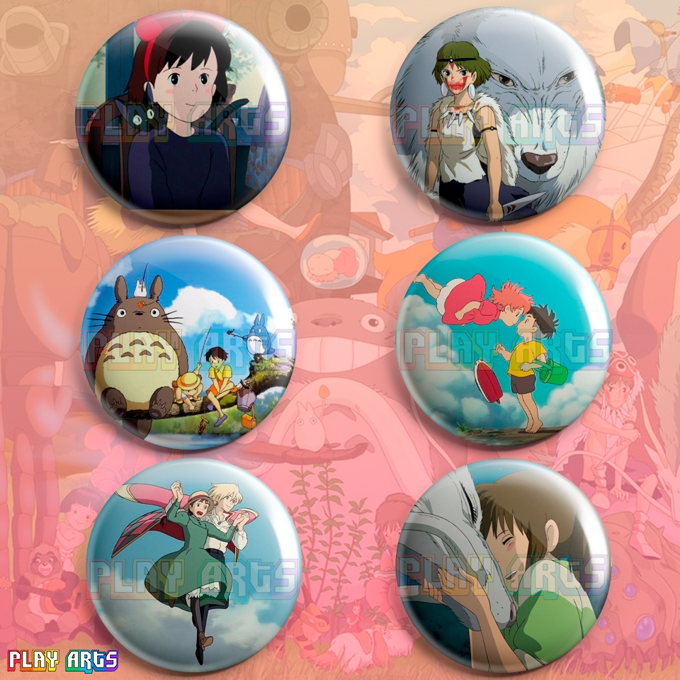 Bottons Broche Animações Studio Ghibli
