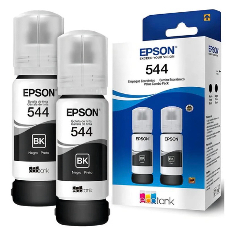 Kit 2 Refil De Tinta Epson T544 65ml 2 Unidades Preto Envio Imediato