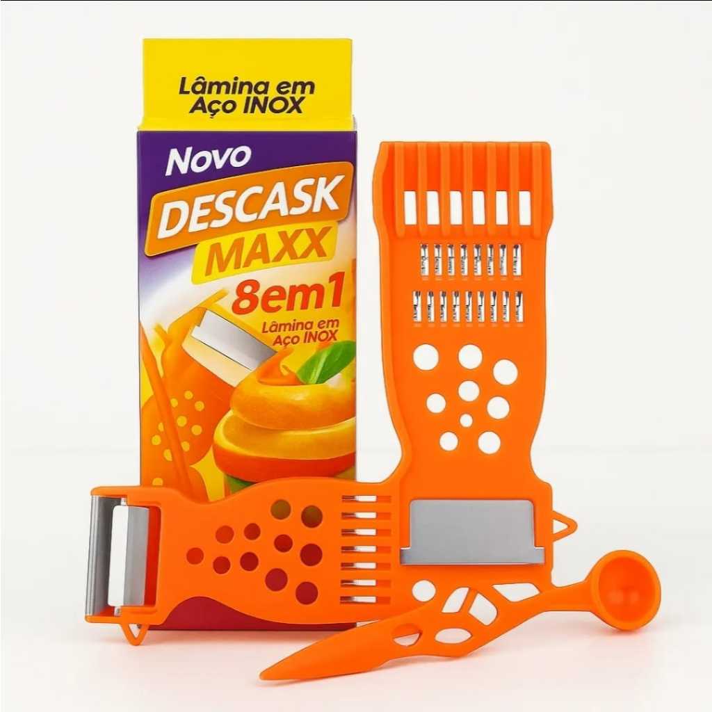 Descascador 8 em 1 lâmina em aço inox cozinha prática dona de casa utilidade domestica