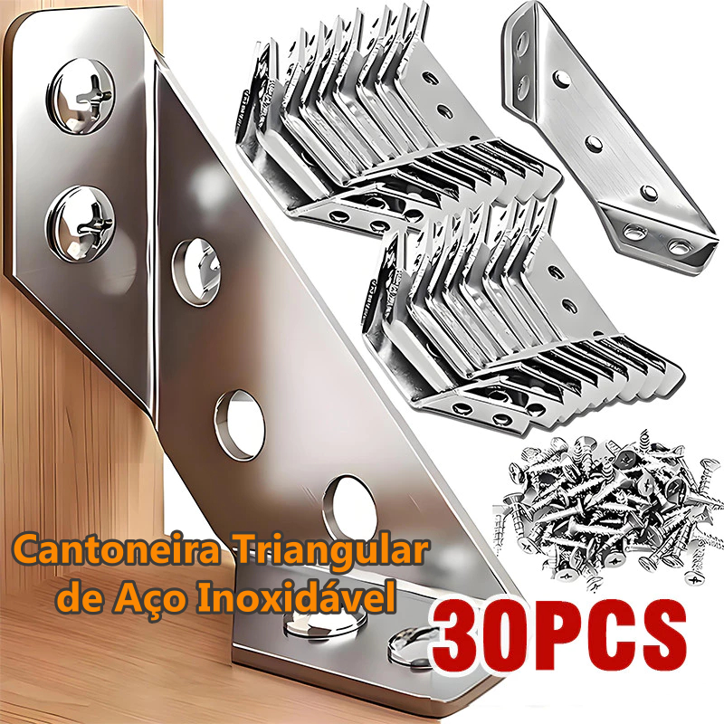 10/20/30 PCS Conector Canto Aço Inoxidável Para Móveis Univers Suporte Para Cantos