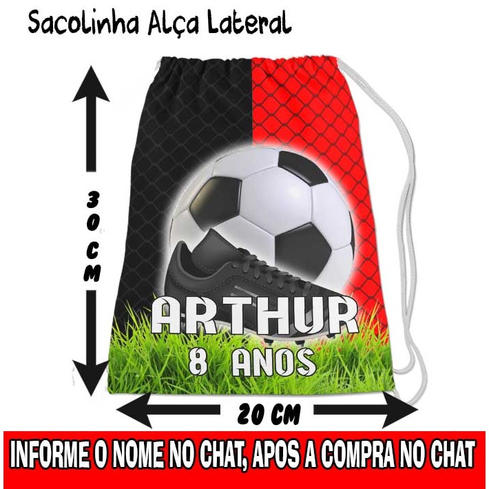 Kit Mochilinha Sacolinha Mochila Saco Sacochila Saquinho Lembrancinha Brinde Aniversario Personalizadas Futebol