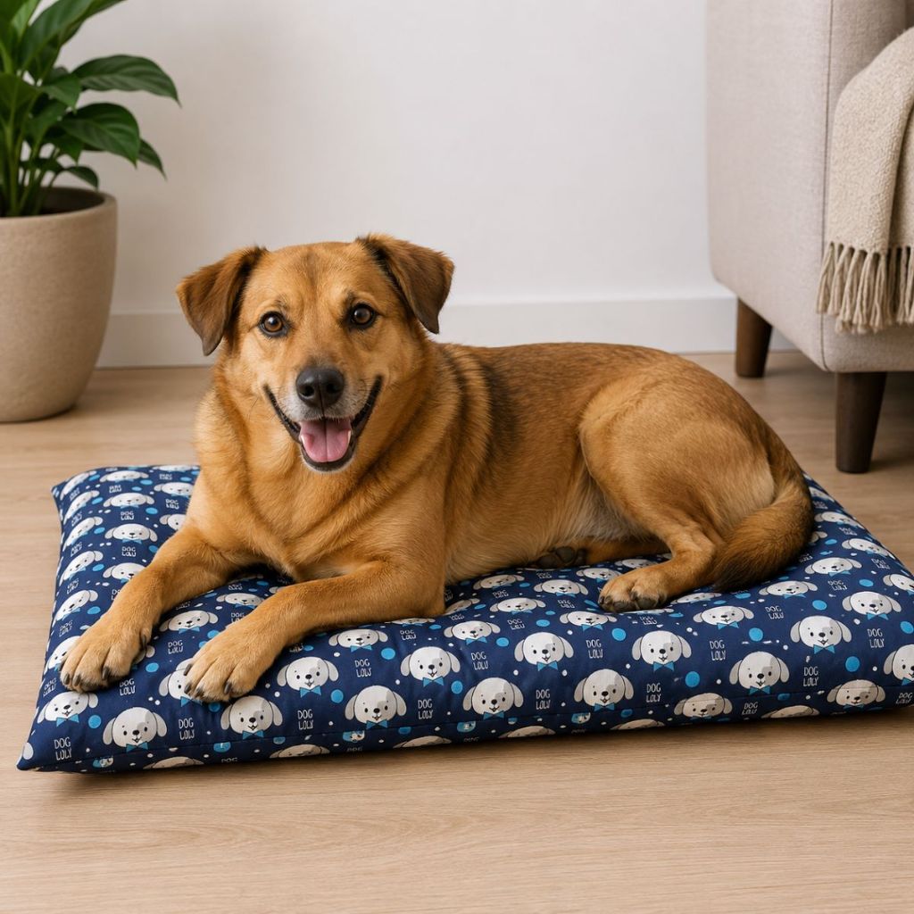 Colchonete Cama Gigante para Cachorro ou Gato 100x70 com Zíper Pet Caminha Grande Fundo Impermeável