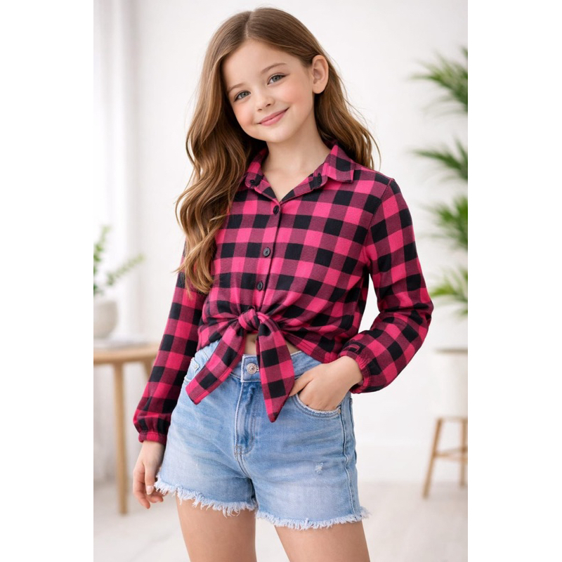 Blusa Xadrez Infantil Flanelada 4 ao 12!