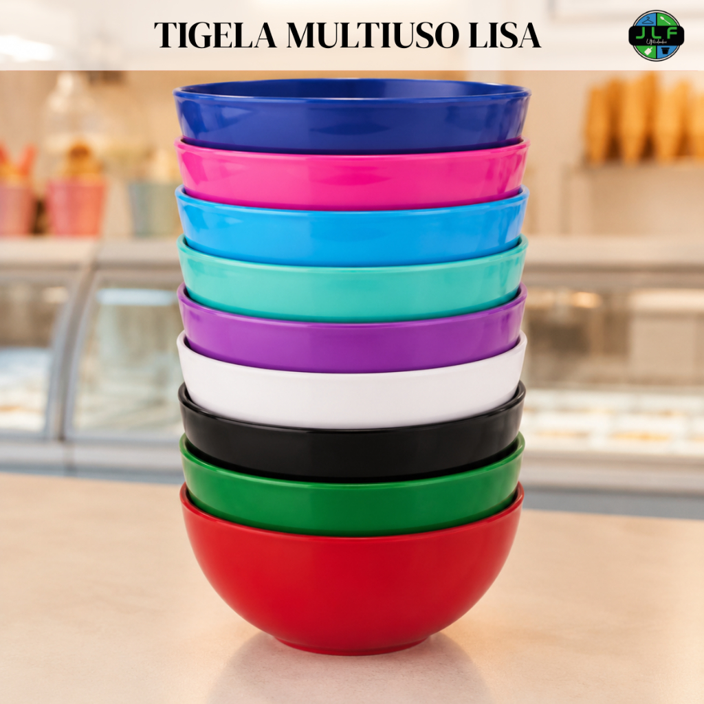 KIT Pote  Cumbuca Bowl Sobremesa Cozinha Sorvetes Açaí Colorido