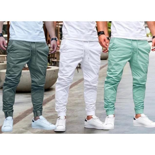 Kit 3 Calças Jogger Masculina Com Punho Envio Imediato + Oferta