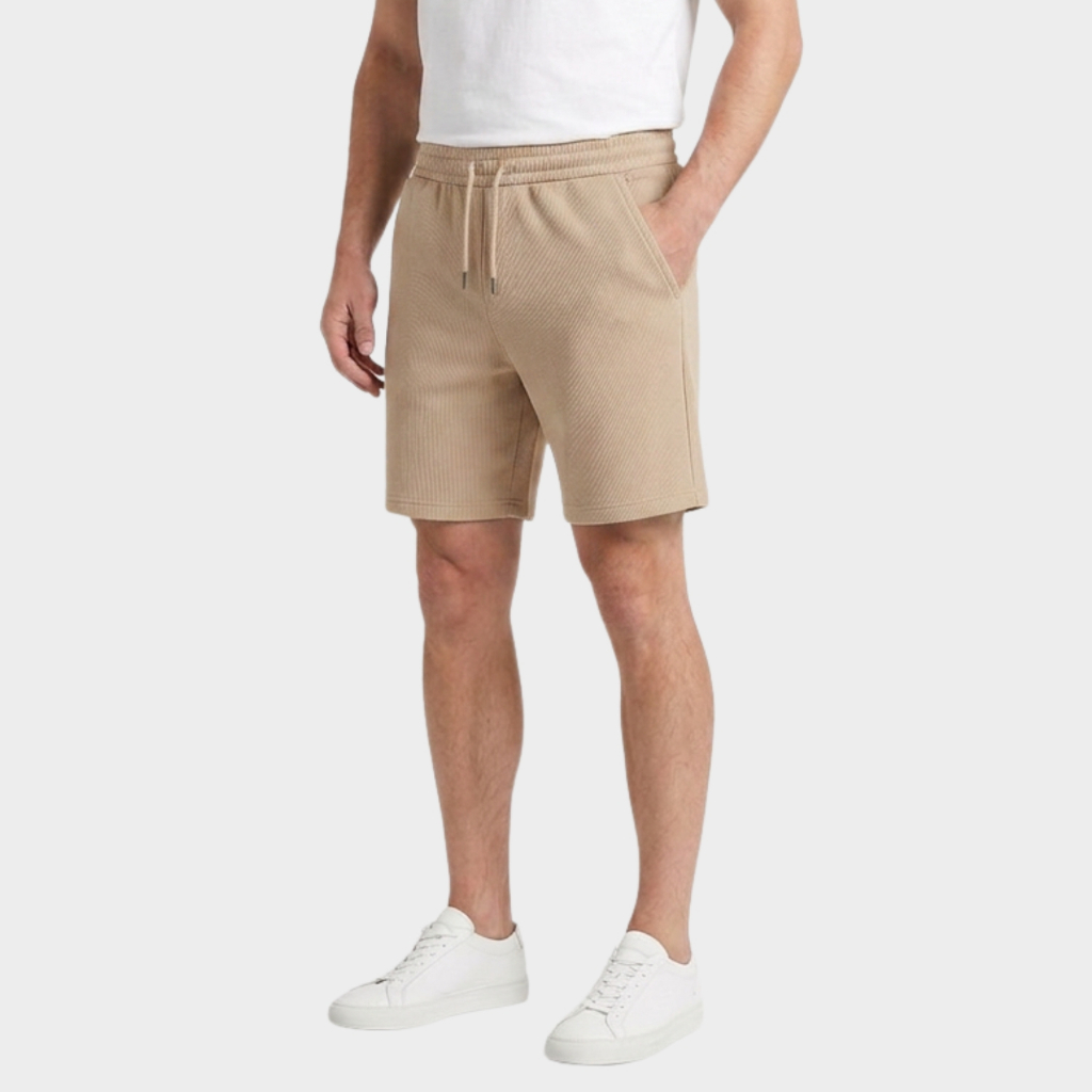 Bermuda Masculina Canelada Elastano Slim Cos Elástico Premium Mauricinho Shorts Tecido Tecnológico