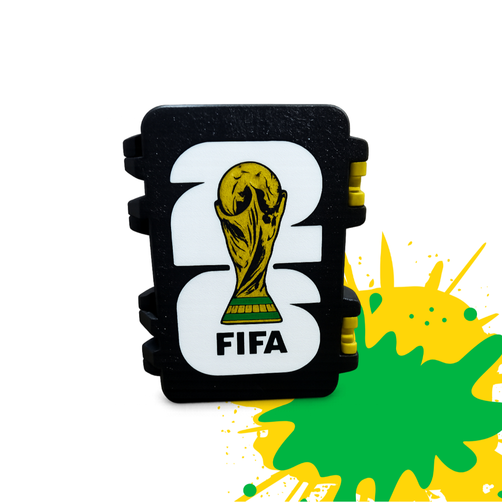 Caixa Maleta Porta Figurinhas Copa Do Mundo 2026 Preto Copa Mundo 2026