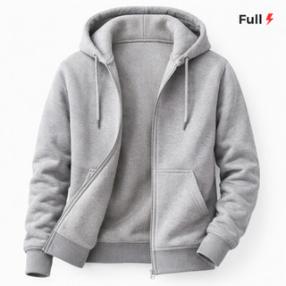 Moleton Ziper Estilosa Aberto Jaqueta Blusa De Frio Feminino Masculino Canguru Capuz Bolso Inverno