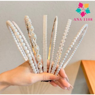 ANA1108 KIT 5 Tiara de Pérolas / Arquinho de Perolas - Acessórios femininos de cabelo-YOU…