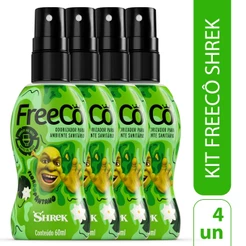 Kit 4 Bloqueadores de Odores FreeCô Edição Especial Shrek – Flor do Pântano (240ml)