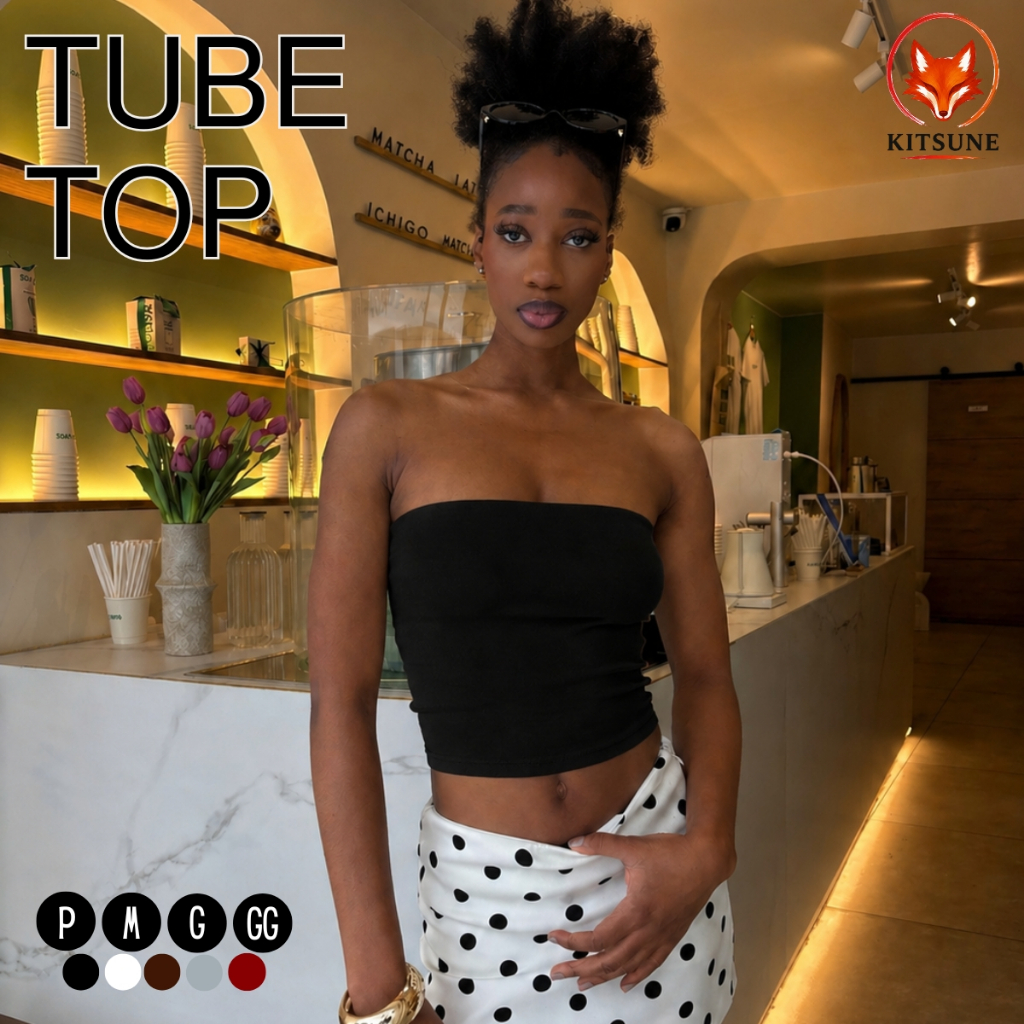 Tube top Cropped Faixa Feminino Tomara que Caia em Suplex Premium Duplo Forro Básico Moda Feminina
