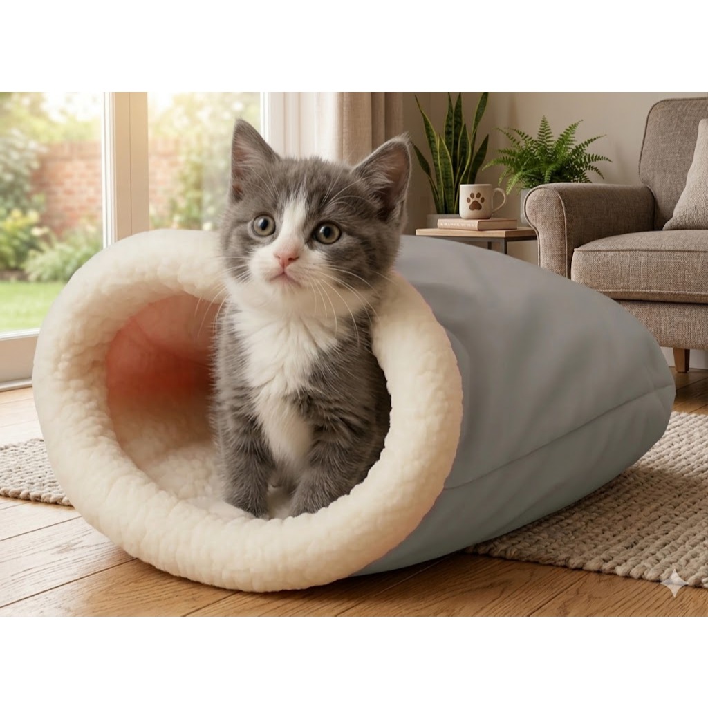 Cama Toca Para Gatos - Saco de Dormir Ultra Macio em Sherpa e Pelúcia