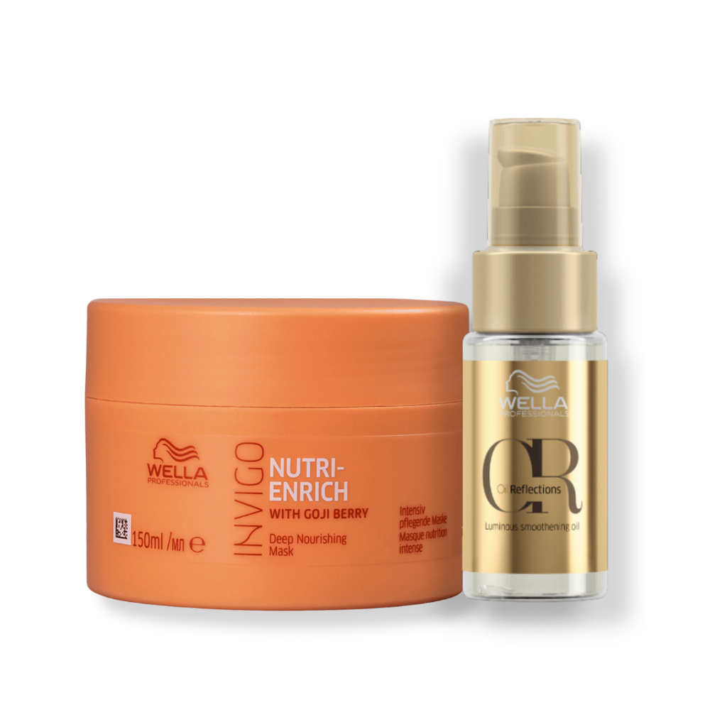 Kit Wella Invigo Nutri-Enrich Máscara 150ml + Oil Reflections Oil 30ml