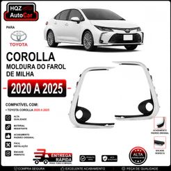Moldura Farol de Milha Toyota Corolla 2020 2021 2022 2023 2024 2025