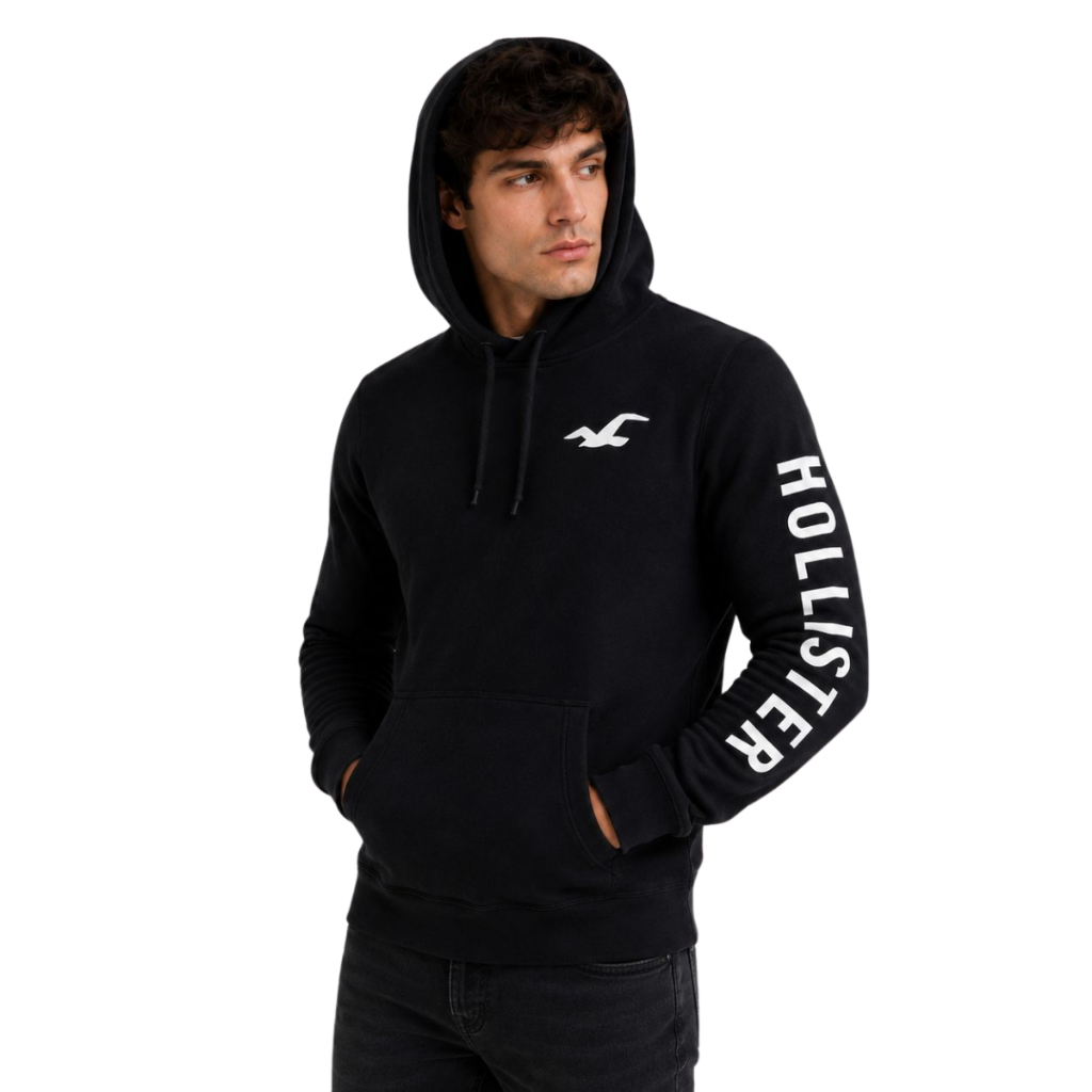 Moletom Canguru Hollister California Algodão 3 Cabos Macio Inverno