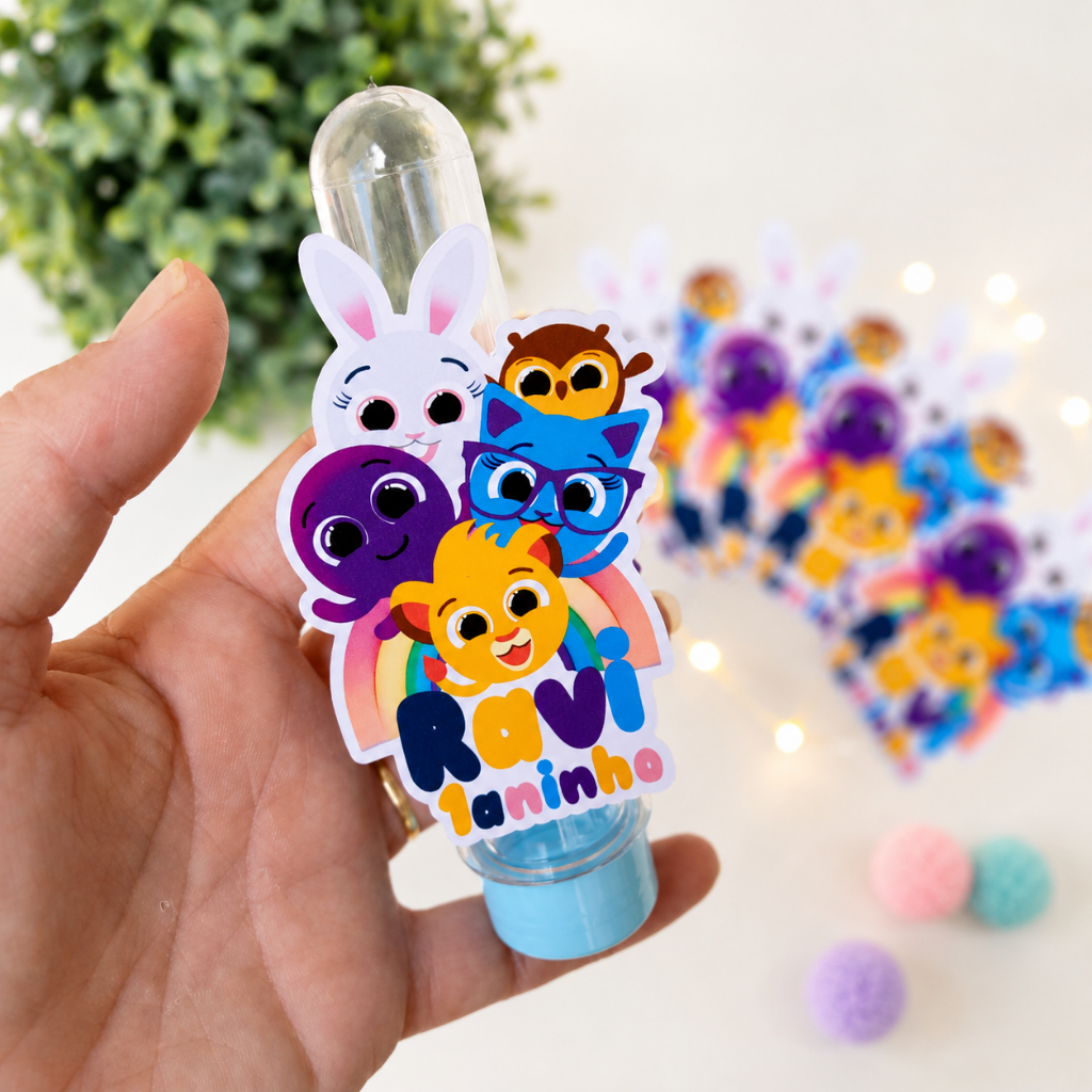 50 Aplique para Tubete Bolofofos | Lembrancinha Personalizada Festa Infantil