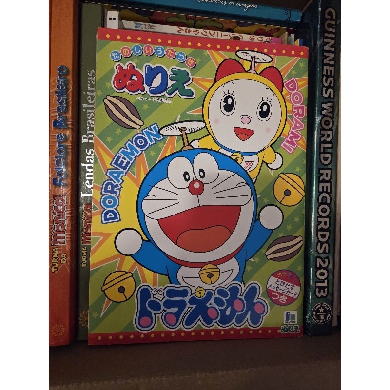 kit 2 Livros de colorir Doraemon bobby goods japonês infantil