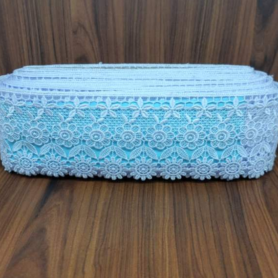 Renda Guipir RL53 13,7m x 8,1cm – Branco | Acabamento, Moda, Artesanato