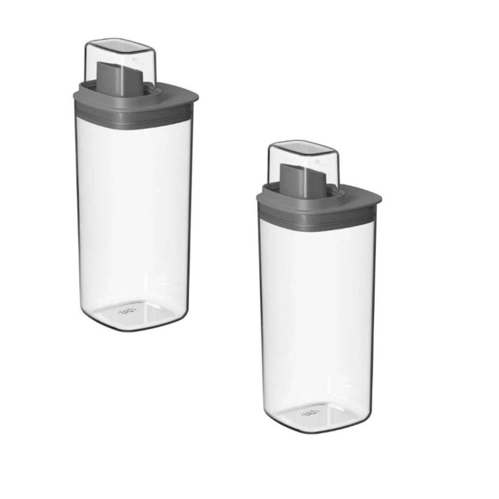 Kit Para Lavanderia Organizador 2 Dispenser 1,5L para Sabão e Amaciante Multiuso