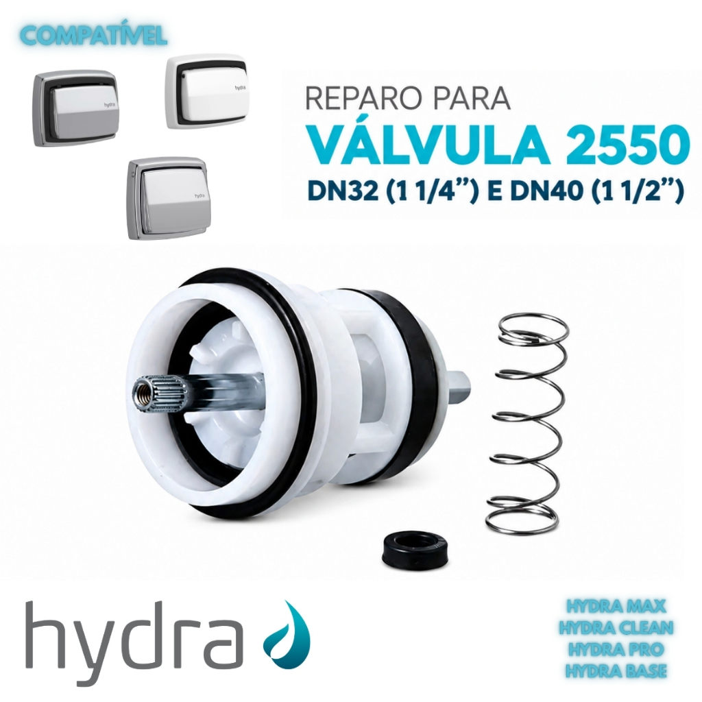 Reparo Válvula Hydra 2550 Subconjunto Reparo Dn32 Dn40 Hydra Max Clean Pro