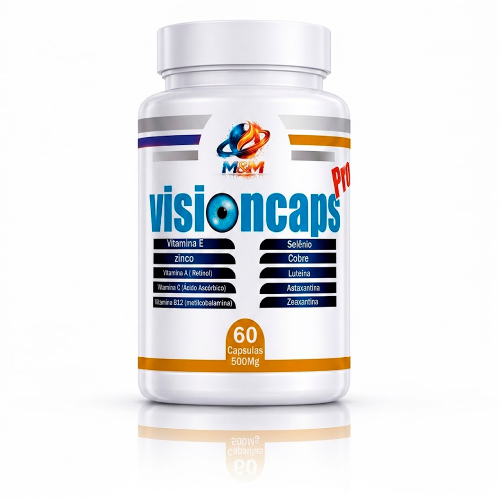 VisionCaps Pro – Suplemento Premium Para Saúde dos Olhos | 60 Cápsulas 500mg