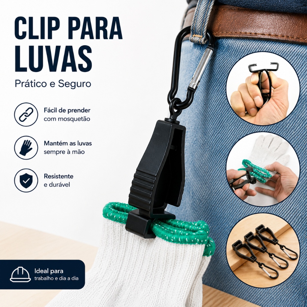 2/4/6 Peças Clip Multiuso – Prendedor para Luvas e Máscaras, Suporte Porta-Tudo Prático