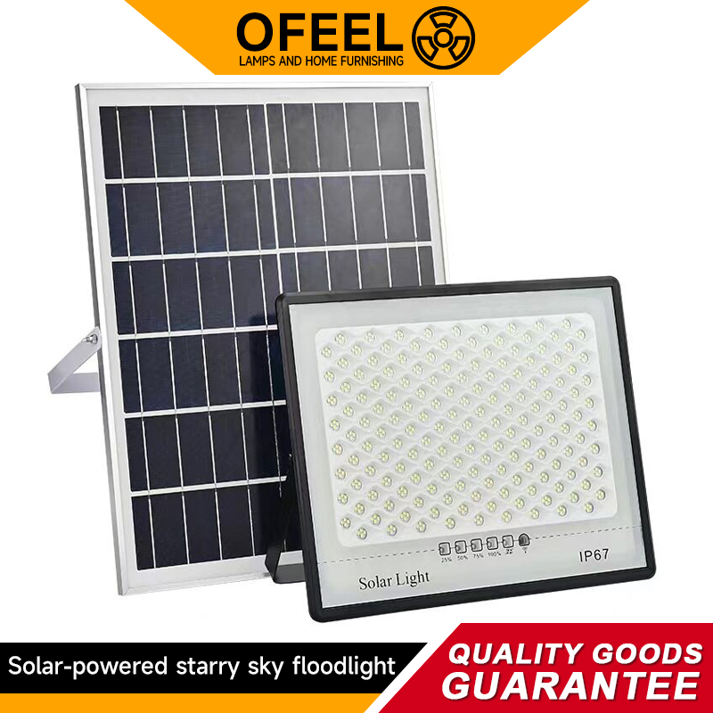 Ofeel 8000W Luzes solares para pátio externo Luzes LED externas à prova d'água com sensor Iluminação