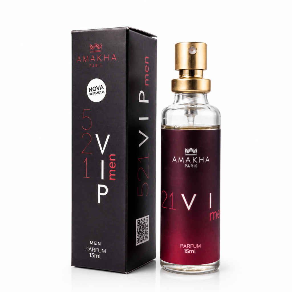 Deo Colônia Masculino 521 Vip Men 15ml - Amadeirado Noturno Marcante | Amakha Paris