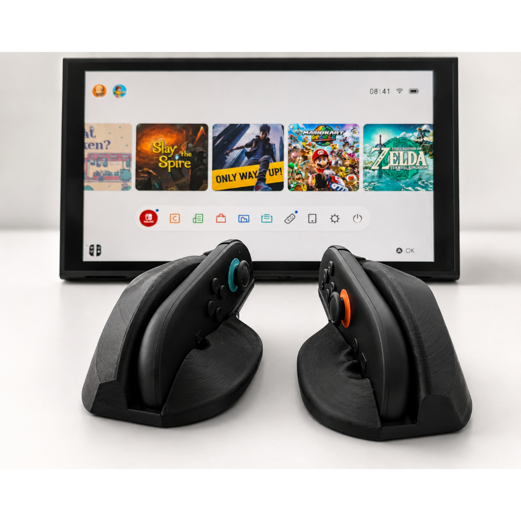 Mouse Grip Joy Con Switch 2 Suporte Controle Gamer Kit 2 Unidades - Fácil encaixe e remoção Setup gamer portátil C/ NOTA