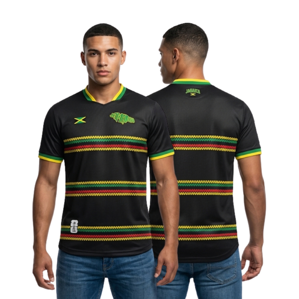 Camisa estilo torcedor Personalizável Reggae JAMAICA dry fit
