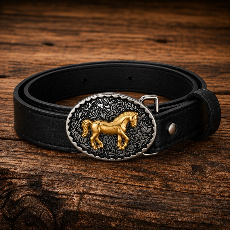 Cinto Infantil Country com Fivela de Cavalo – Estilo desde pequeno! Promoção Lançamento