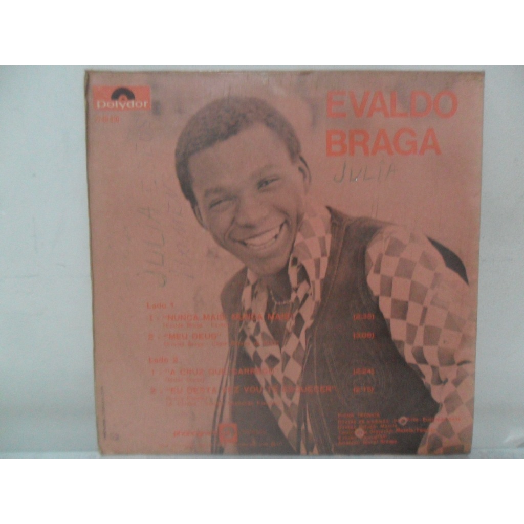EVALDO BRAGA = NUNCA MAIS, NUNCA MAIS. COMPACTO/ VINIL