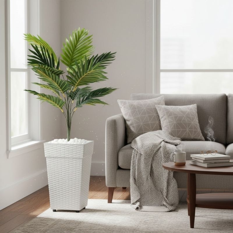 Plantas Artificiais Enfeite Casa  Coqueiro de  Decoraçao + Vaso  A Pronta Entrega