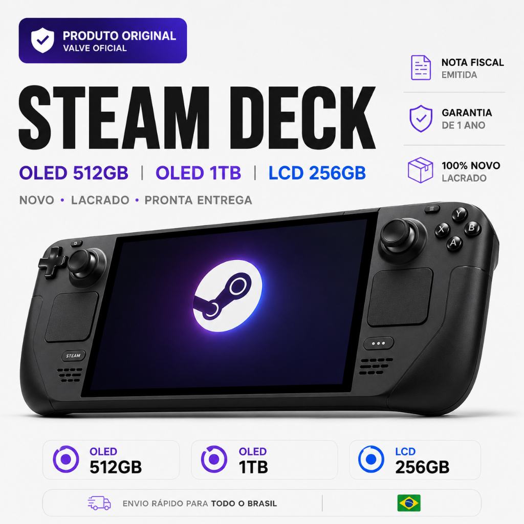 Steam Deck 1TB OLED desempenho portátil | Shopee Brasil