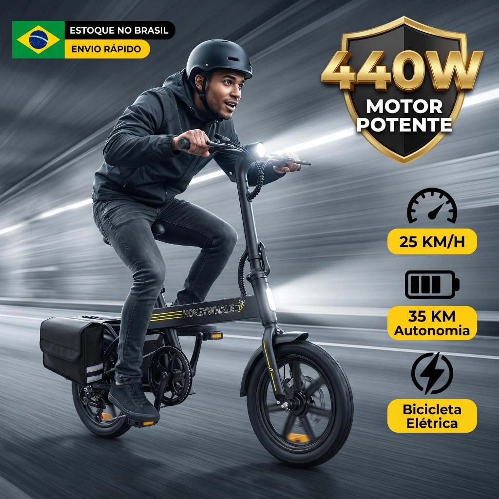 HONEYWHALE B20 Bicicleta Elétrica Adulto,440W Bicicleta Elétrica,25KM/H,35KM Autonomia Máxima