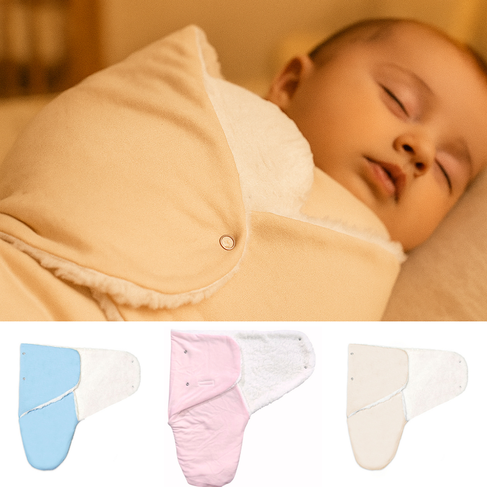 Charutinho Bebe Casulo Swaddle  Porta Bebê Saco de Dormir Sherpa para bebês recém nascidos 100% Algodão Diversas cores