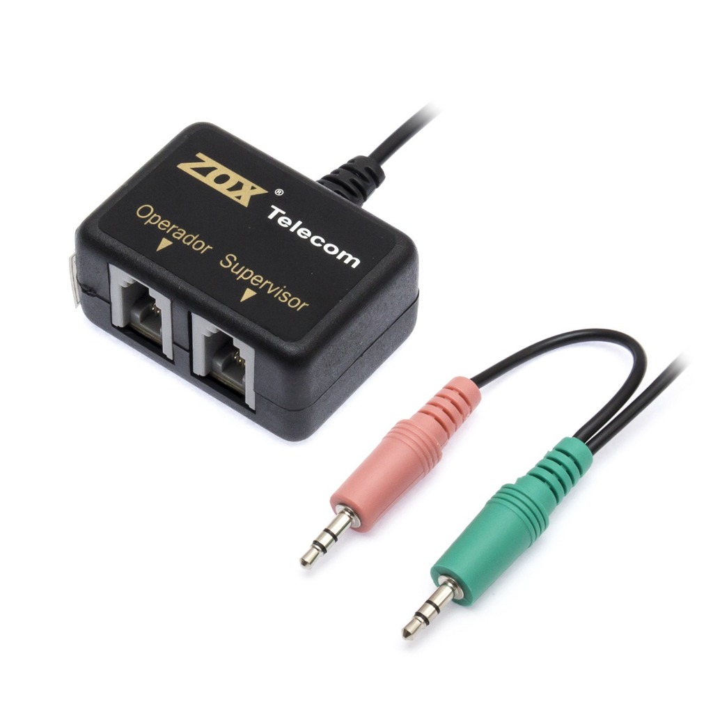 Adaptador Headset Telefônico RJ9 P2 Operador Supervisor Usado
