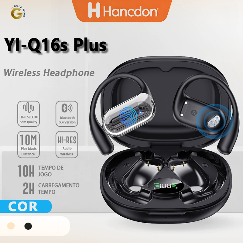 Hancdon Q16S TWS SmartTouchTela Reduction ReductionBluetoothHeadset Ipx5 Bluetooth a provad'agua 5.4HIFI