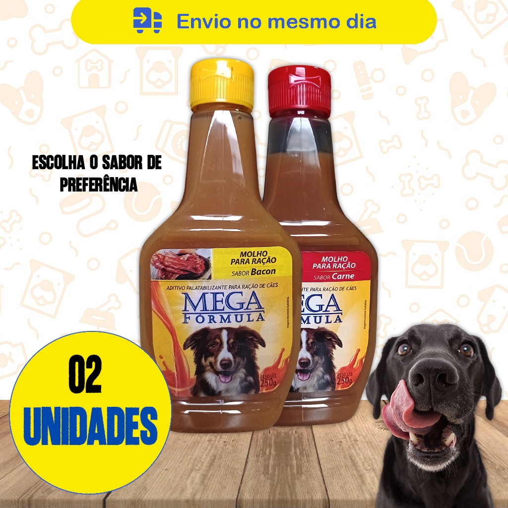 Molho Petisco Ração Cachorro Gato Sabores - 250g cada 2 Unidades