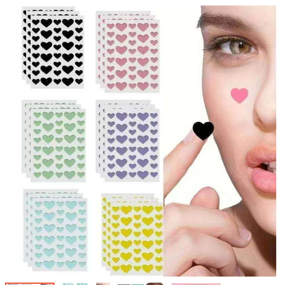 Kit com 40 a 240 adesivos hidrocoloides para espinhas secas e acne em estrela.