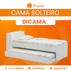 Cama Solteiro Bicama Ditália BB-28 Branco