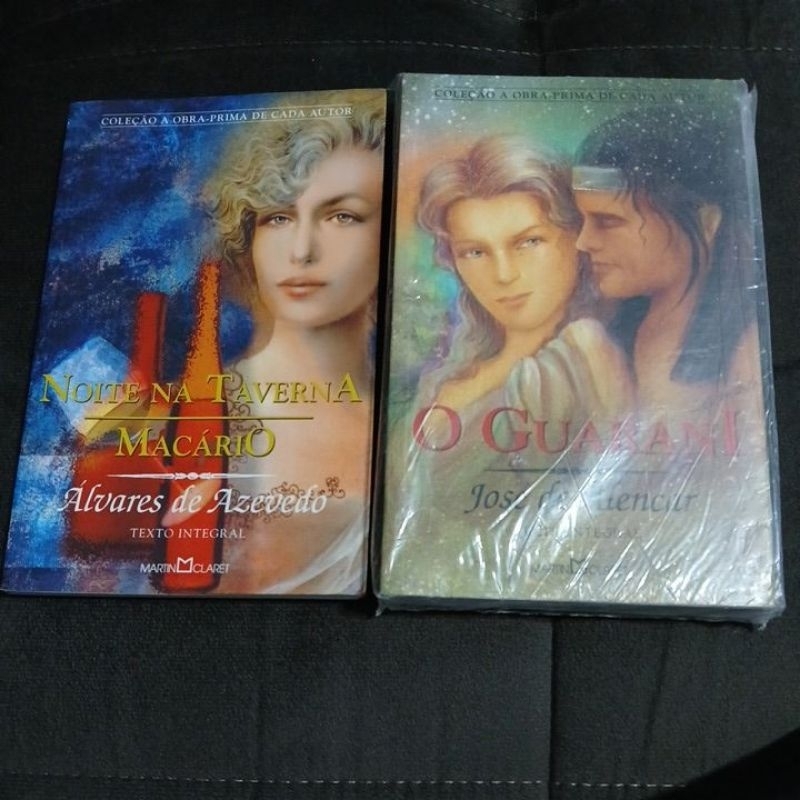 Kit 2 Livros Clássicos Da Literatura- Noite na Taverna/O Guarani/Alvares Azevedo/José de Alencar